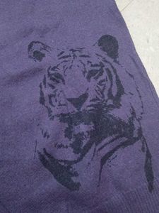 Tiger Print Turtleneck Sweater