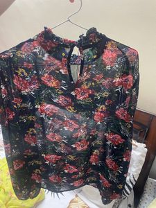 A Cute Korean Style Printed Top