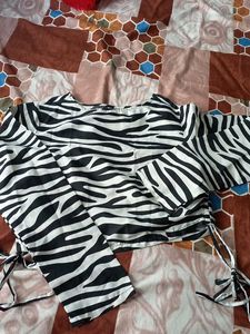 Zebra Print Crop Top