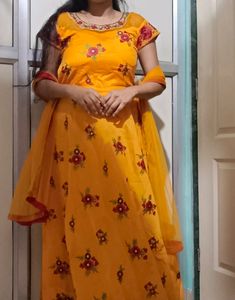 Yellow Anarkali Dress