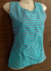 Blue Sleeveless Top
