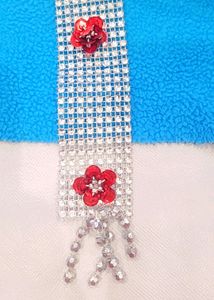 🥳beautiful Attractive Silver Colour Lace