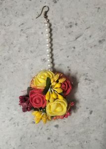 One Time Wear Haldi Function Flower Set