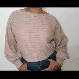 Blush Cable Knit Sweater
