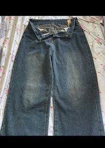 vintage Wide Leg Denim Jeans