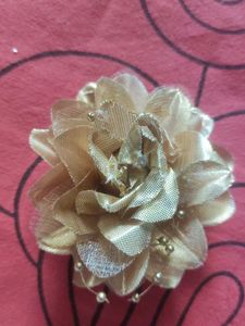 Golden Flower Hair Clip