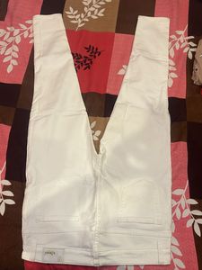 Skinny Fit Ankle White Denim Jean