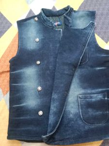Denim Sleeveless Jacket