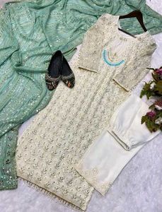 Trending Sequence Top And Bottom Suit