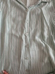 URSA Striped Button-Down Top And Pants