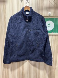 FILA Unisex Finch Navy Blue Sherpa Zipup Fleece