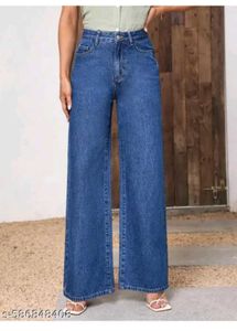 Wide Leg Denim Jeans