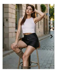 Striped Crop Tank Top