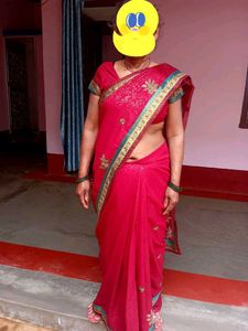 VIDYA EMBROIDERED NET SAREE with( B.)