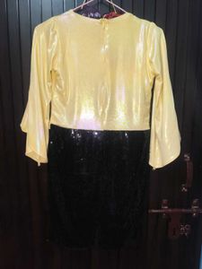 Vintage Gold &amp; Black Party Dress