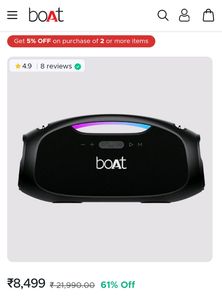 90W Stone Ignite - Portable Speaker with RMS boAt