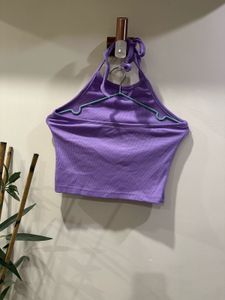 Lilac Halter Crop Top
