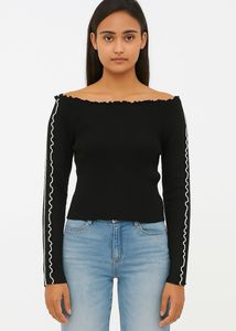 Black Off-Shoulder Top