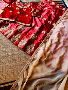 Red Embroidered Lehenga Choli Set || size:xl