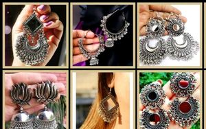 Boho Silver Earrings Collection 6pcs