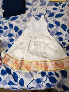 Baby Girl Top Skirt South Indian Pattu Pavadai