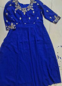 Royal Blue Embroidered Kurta Set