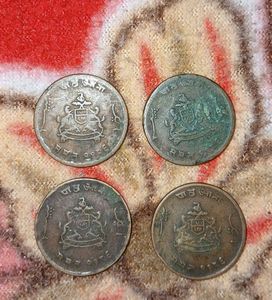 Old Jivaji Rao Coin Quarter Anna Pack Of 4
