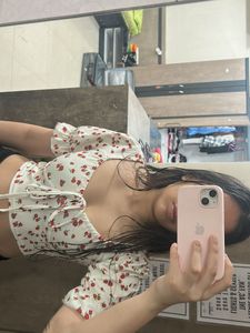 Floral Tie-Front Crop Top