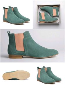 Stylish Green Chelsea leather Boots(All Sizes Avai