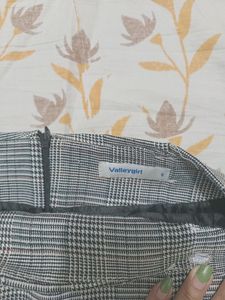 Short Plaid A-line Skirt