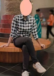 Black &amp; White Checkered Shirt