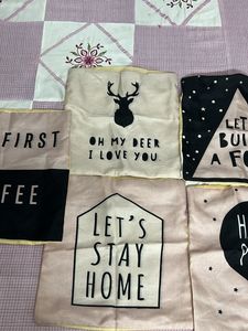 Decorative Graphic Print Pillow Covers (Set)