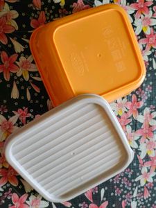 Square Plastic Food Container w/ Lid