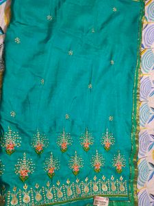 Elegant Teal Saree