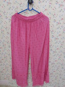 Beautiful Pink Chikankari Embroidery Palazzo