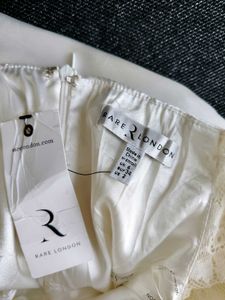 Rare London Sweetheart Neck Satin Dress