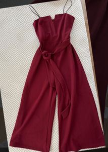 Elegant Maroon Jumpsuit