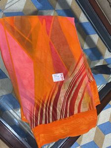 Synthetic sari with blouse material