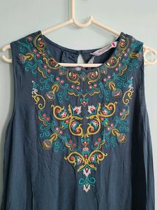 Embroidered Casual Dress