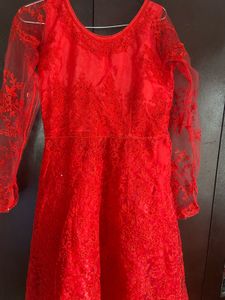 Elegant Red Lace gown