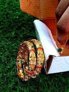 Gold-Plated Lakshmi Bangles