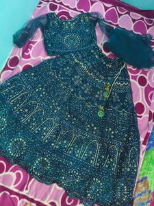 Teal Embellished Lehenga Set