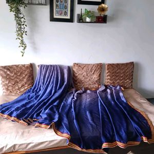 🛍️Shaded Blue Saree with Embellished Blouse⭐⭐⭐⭐⭐