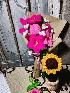 Crochet 🧶 Bouquet Of Multiple Flowers