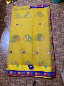 Yellow Saree With Blouse