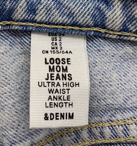 H&amp;M Light Wash Mom Jeans