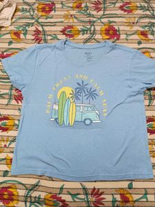 Roxy Blue Surf Crop Tee