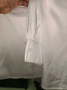 Off-white Satin Top