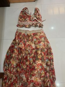 Floral Skirt & Top Set
