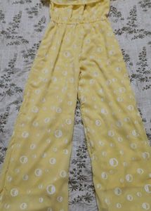 “✨ Yellow Off-Shoulder Summer Jumpsuit | Worn Once